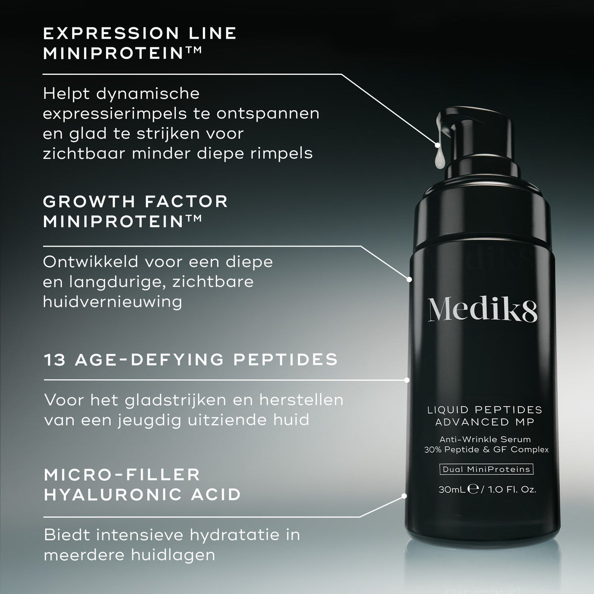 Medik8 Liquid Peptides Advanced MP 30ml ingredienti principali due