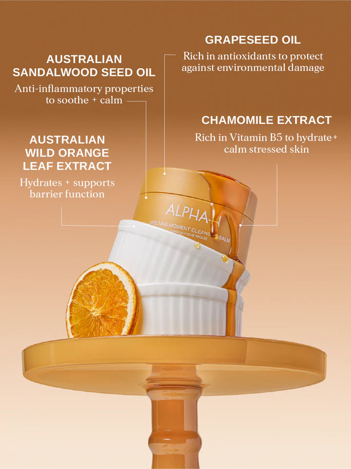 Alpha-H Melting Moment Cleansing Balm Orange Creme Brulee ingredienti