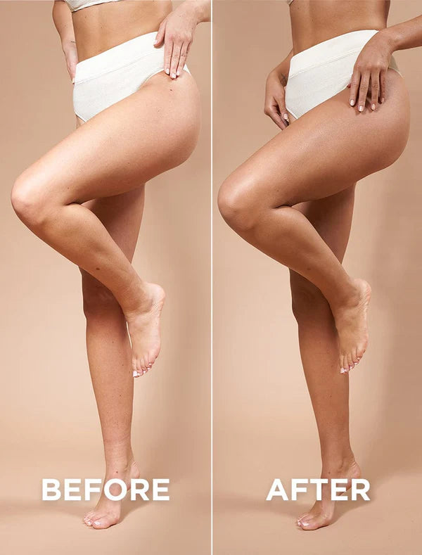 Bondi Sands Skin Illuminator Gradual Tanning Lotion prima e dopo