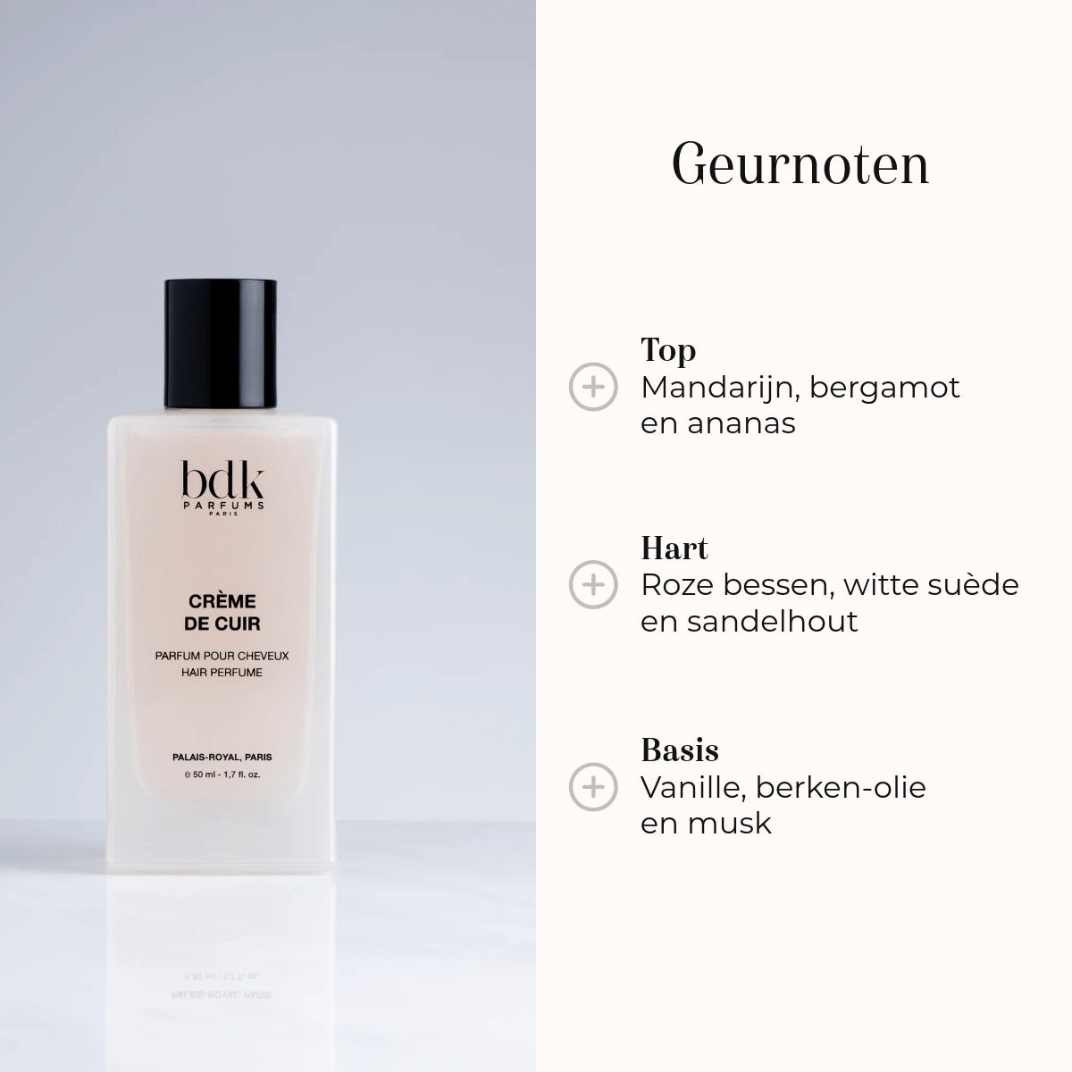 Hair Perfume - Creme de Cuir geurnoten