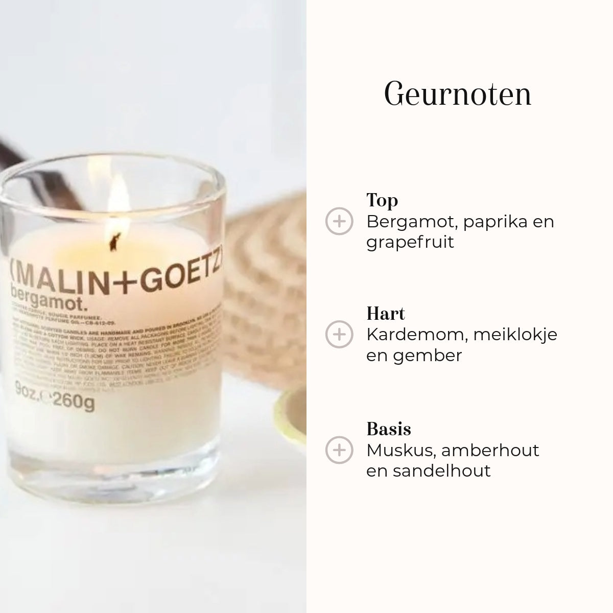 Geurkaars - Bergamot 255gr note olfattive