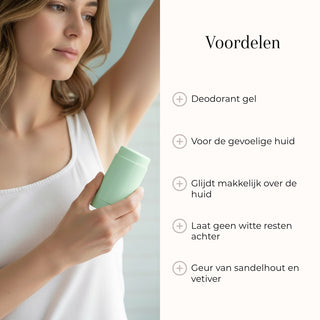 Natural Deodorant Gel - Santal & Vetiver (Sensitive Skin) 75gr voordelen
