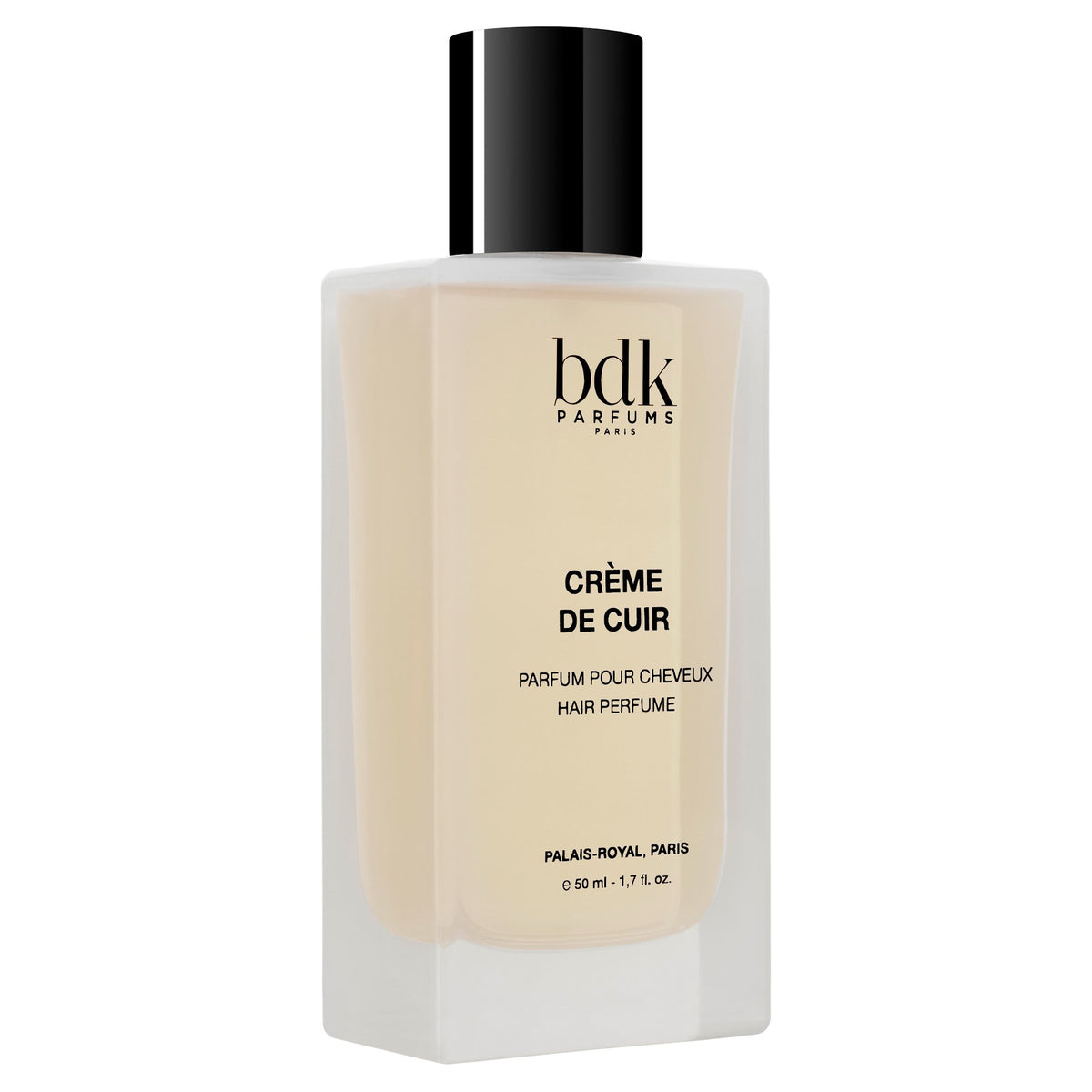 BDK Parfums Hair Perfume Creme de Cuir flacone vista frontale obliqua