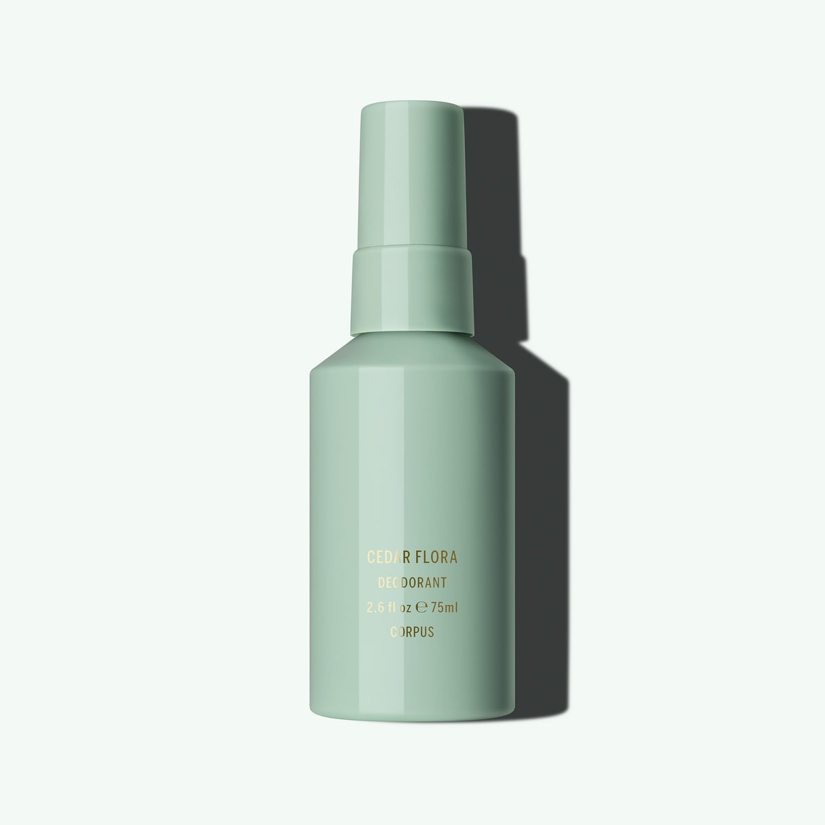 Corpus Naturals Deodorant Spray Cedar Flora flacone su verde menta