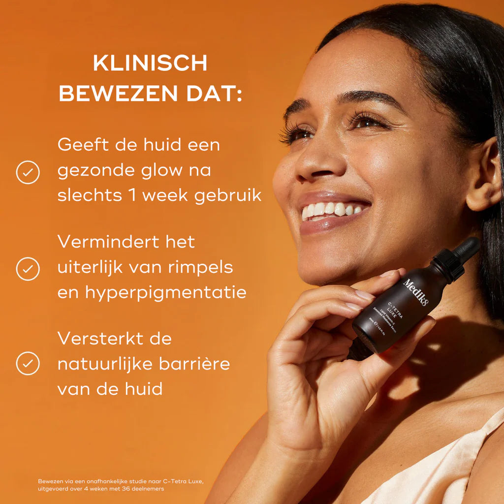 Medik8 C-Tetra Luxe 30ml modella con risultati clinicamente provati