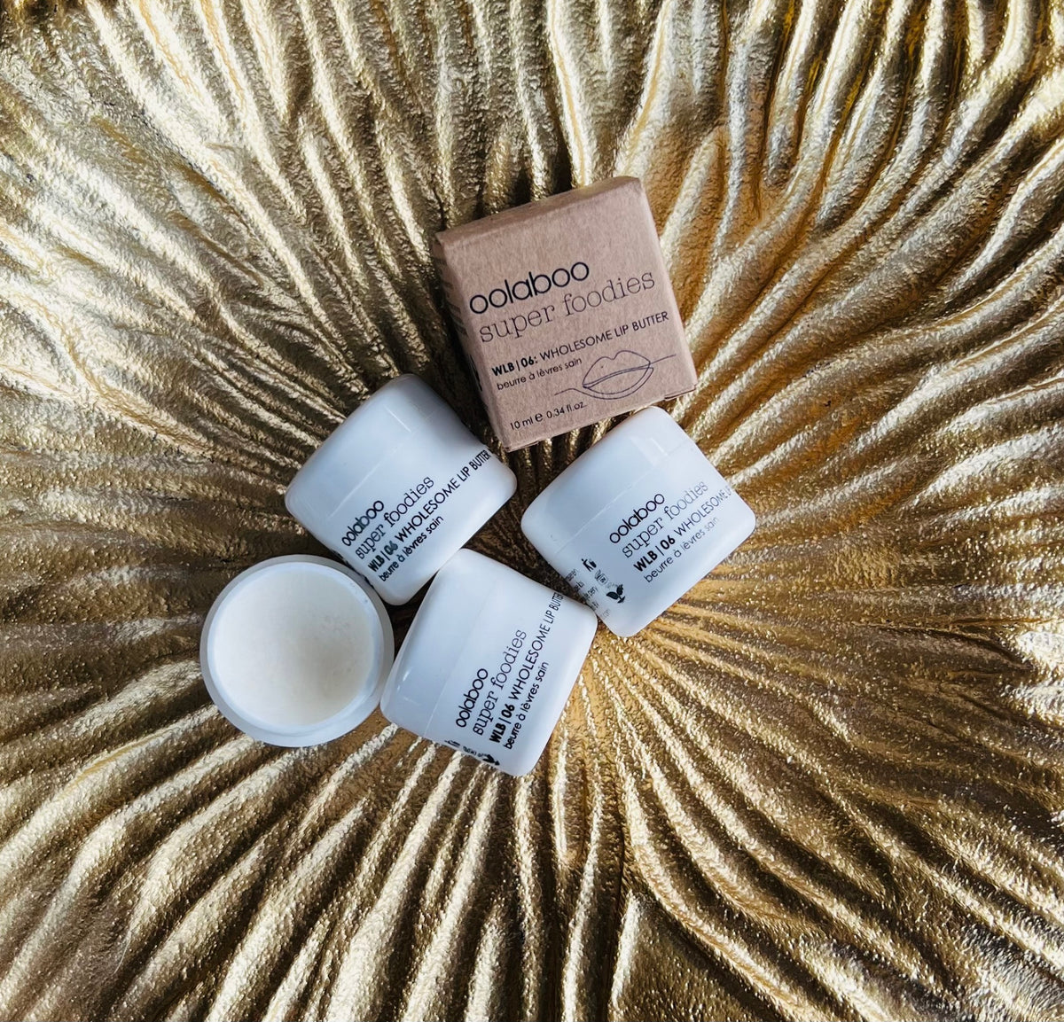 Oolaboo Super Foodies Wholesome Lip Butter vasetti con confezione
