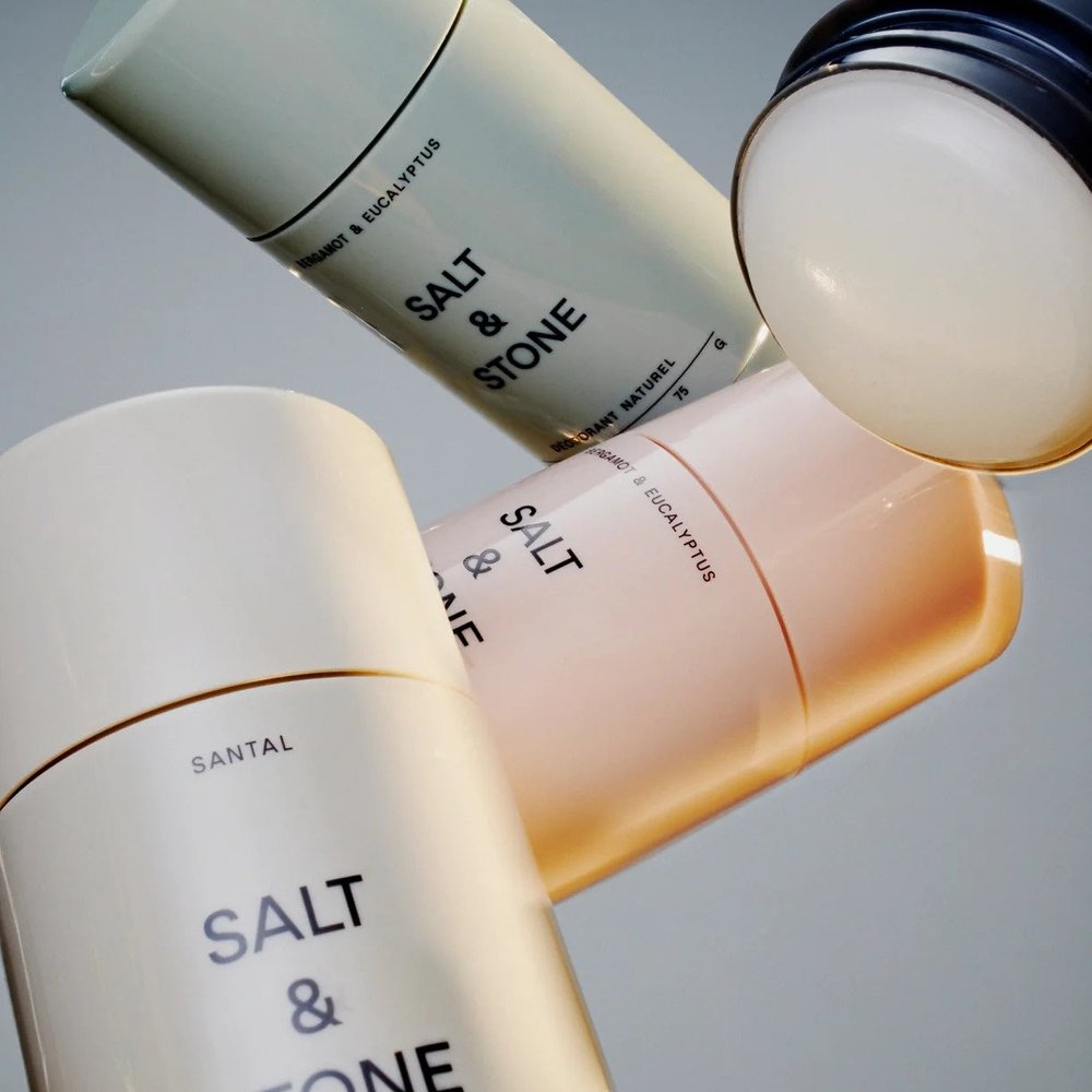 Salt & Stone Deodorant Bergamot & Hinoki Extra Strength 75gr deodorants schuin