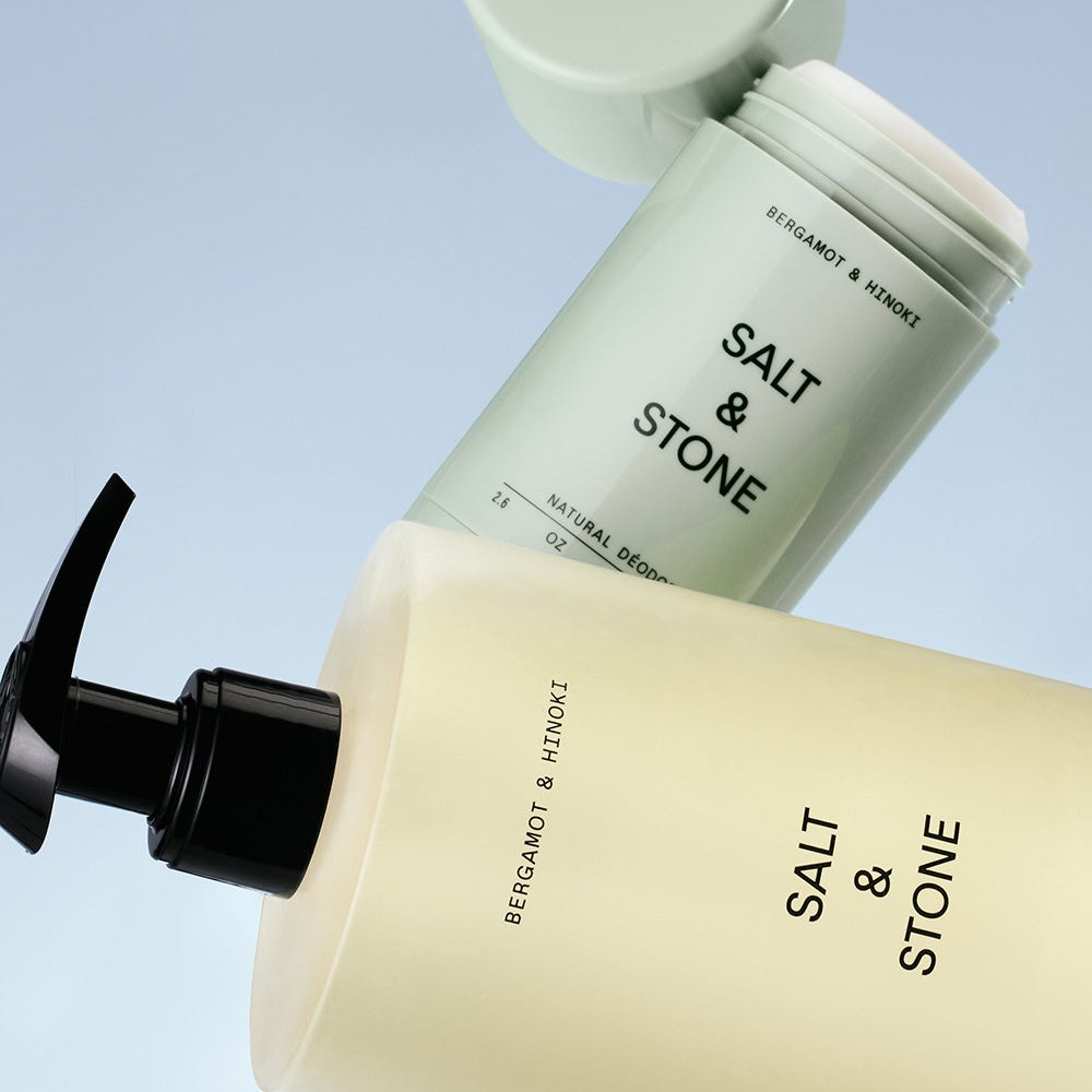 Salt & Stone Deodorant Bergamot & Hinoki Extra Strength 75gr stick en body wash