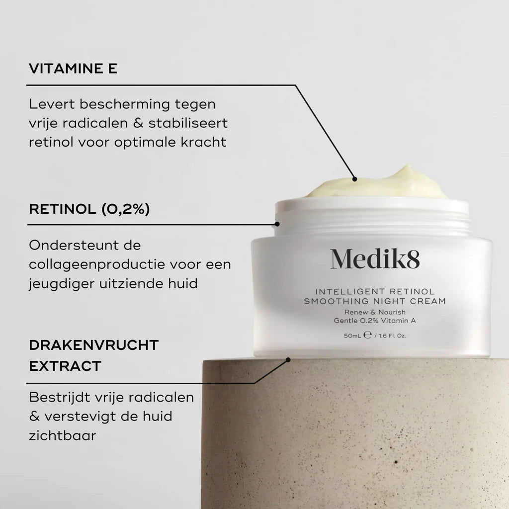 Medik8 Intelligent Retinol Smoothing Night Cream ingredienti retinolo 0,2%